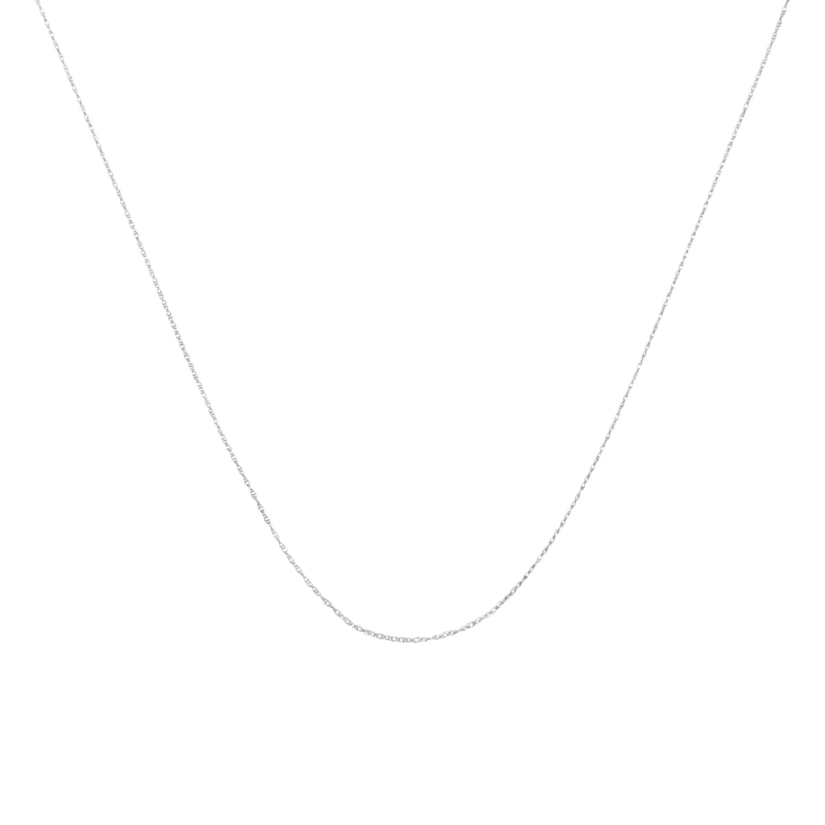 10K Gold 0.5 mm Slender & Dainty Fine Rope Chain Necklace