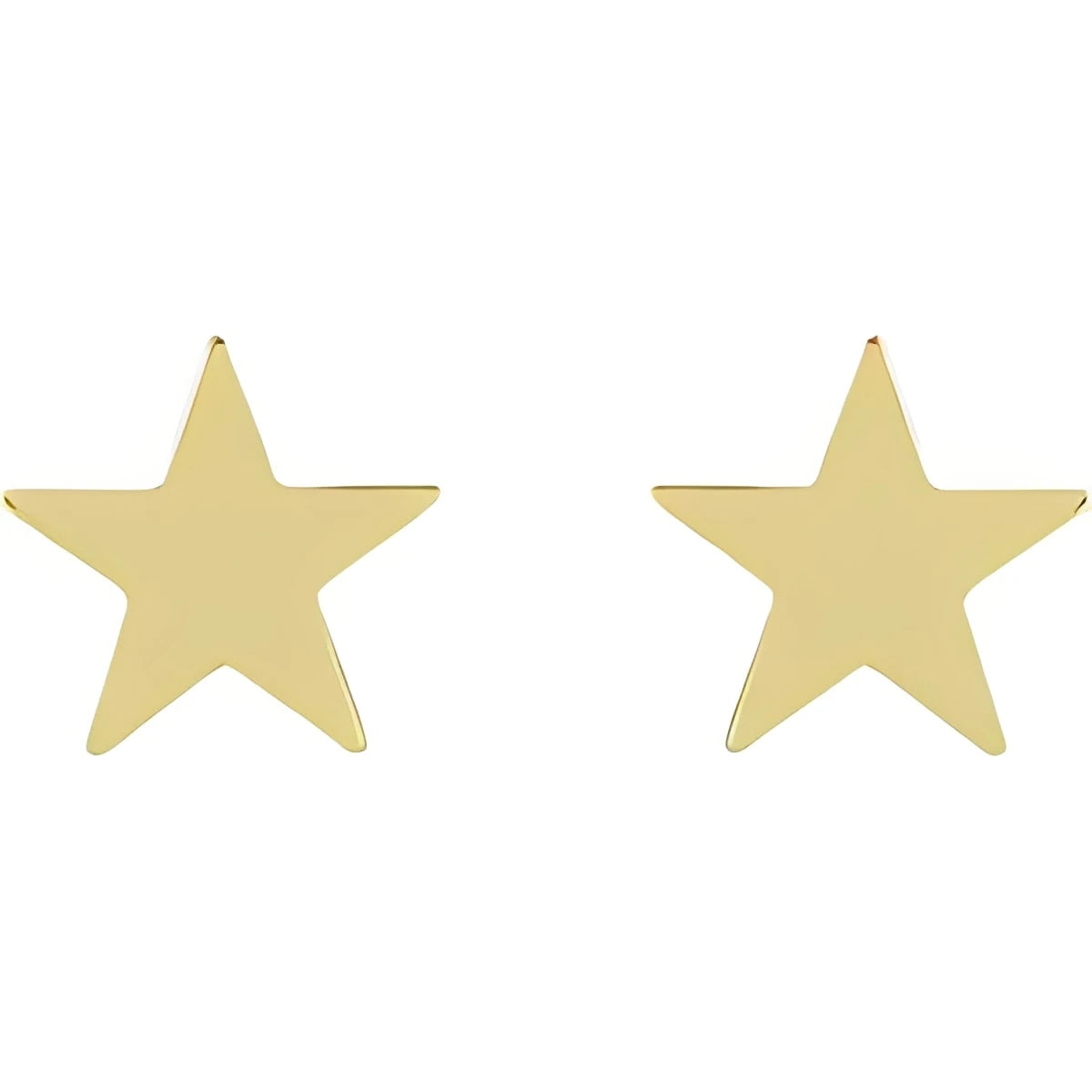 14K White Gold 4 mm Star Friction Post & Back Earrings