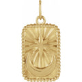 14K Yellow Gold Crescent Moon Pendant