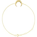14K Yellow Gold Adjustable Crescent 6 1/2"-7 1/2" Bracelet