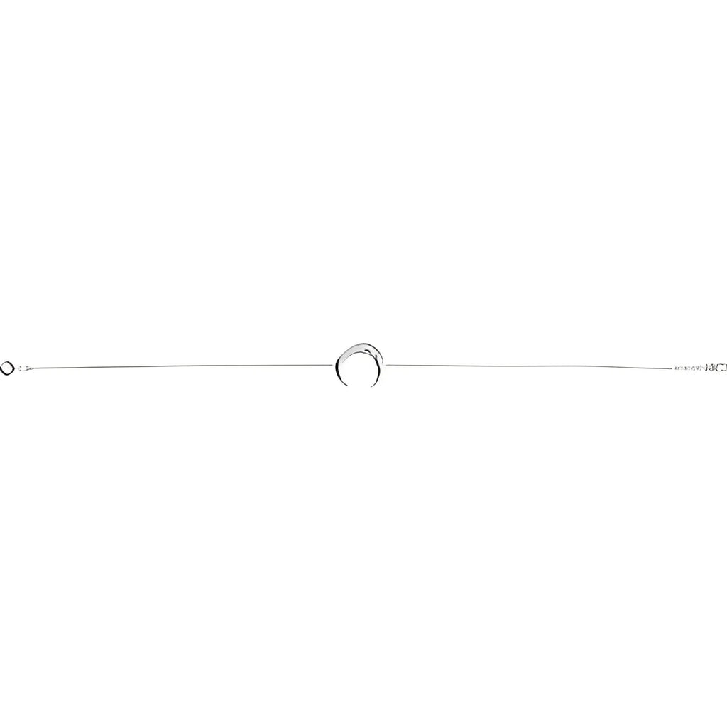 14K Yellow Gold Adjustable Crescent 6 1/2"-7 1/2" Bracelet
