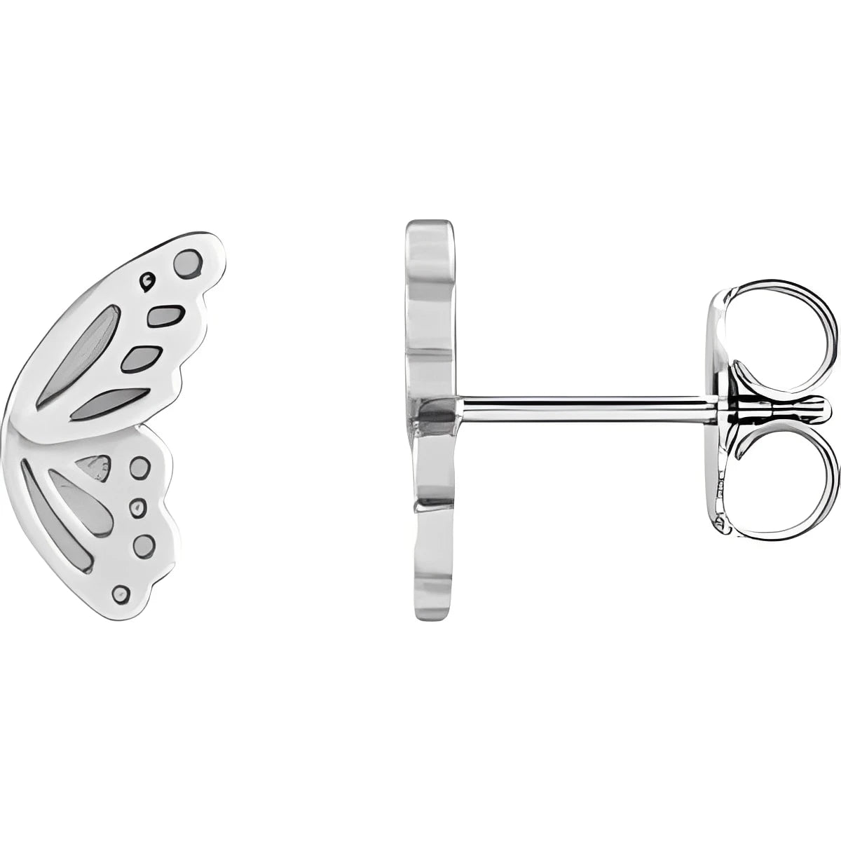 Sterling Silver Butterfly Wing Earrings