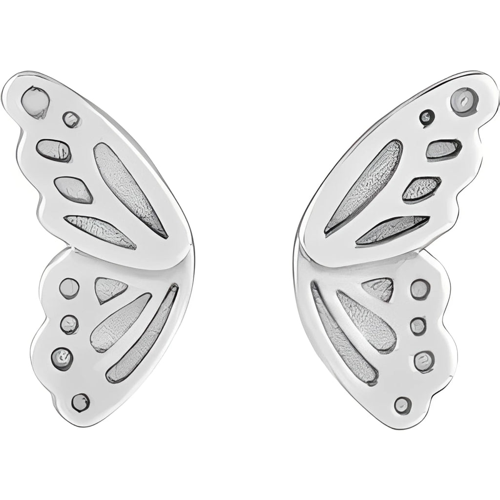 Sterling Silver Butterfly Wing Earrings