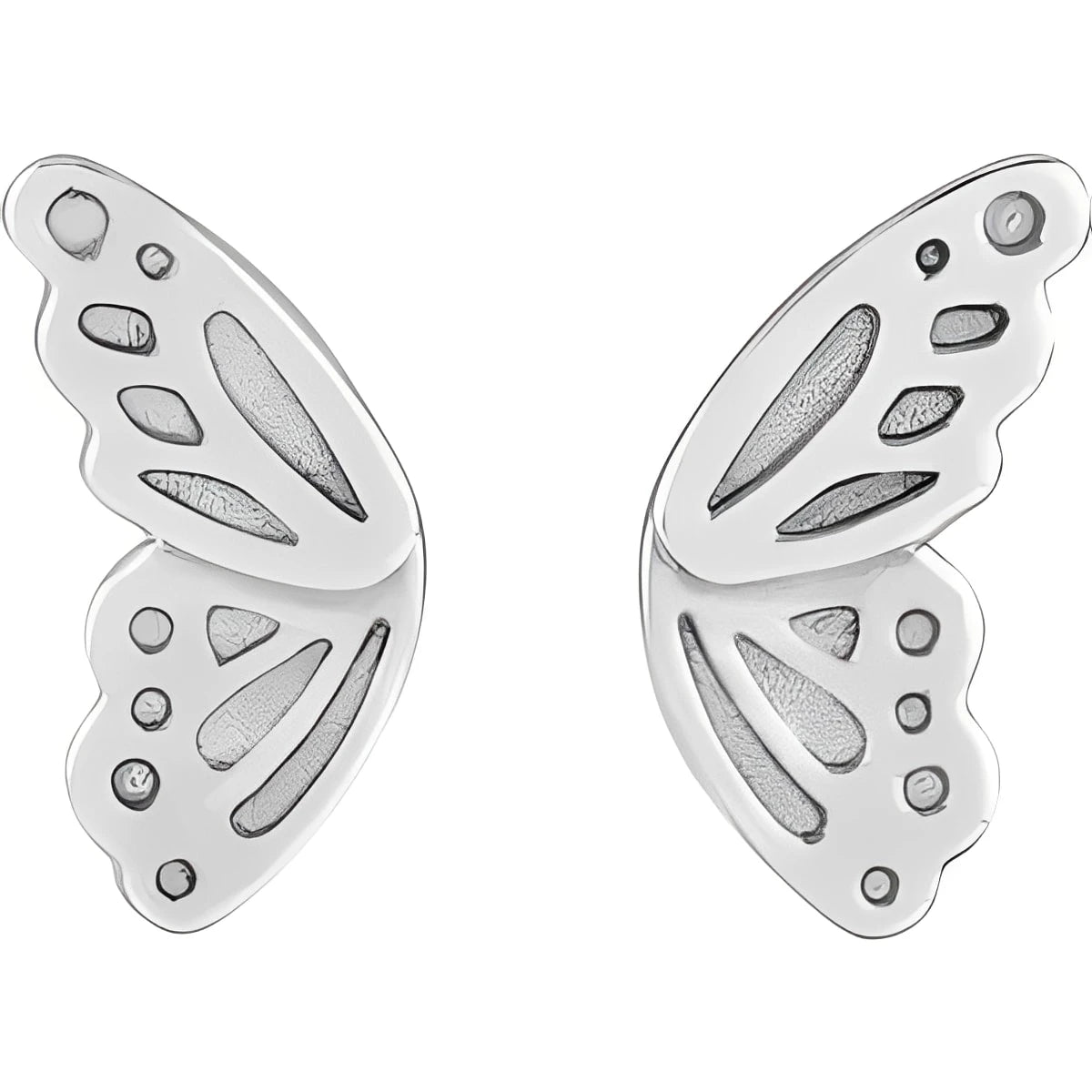 Sterling Silver Butterfly Wing Earrings