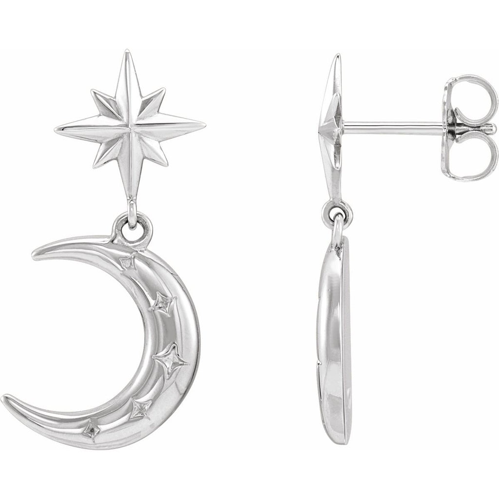 Sterling Silver Crescent Moon Earrings