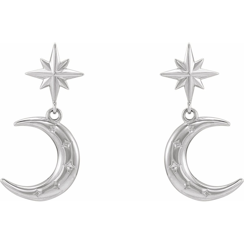 Sterling Silver Crescent Moon Earrings