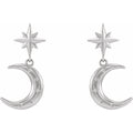 Sterling Silver Crescent Moon Earrings