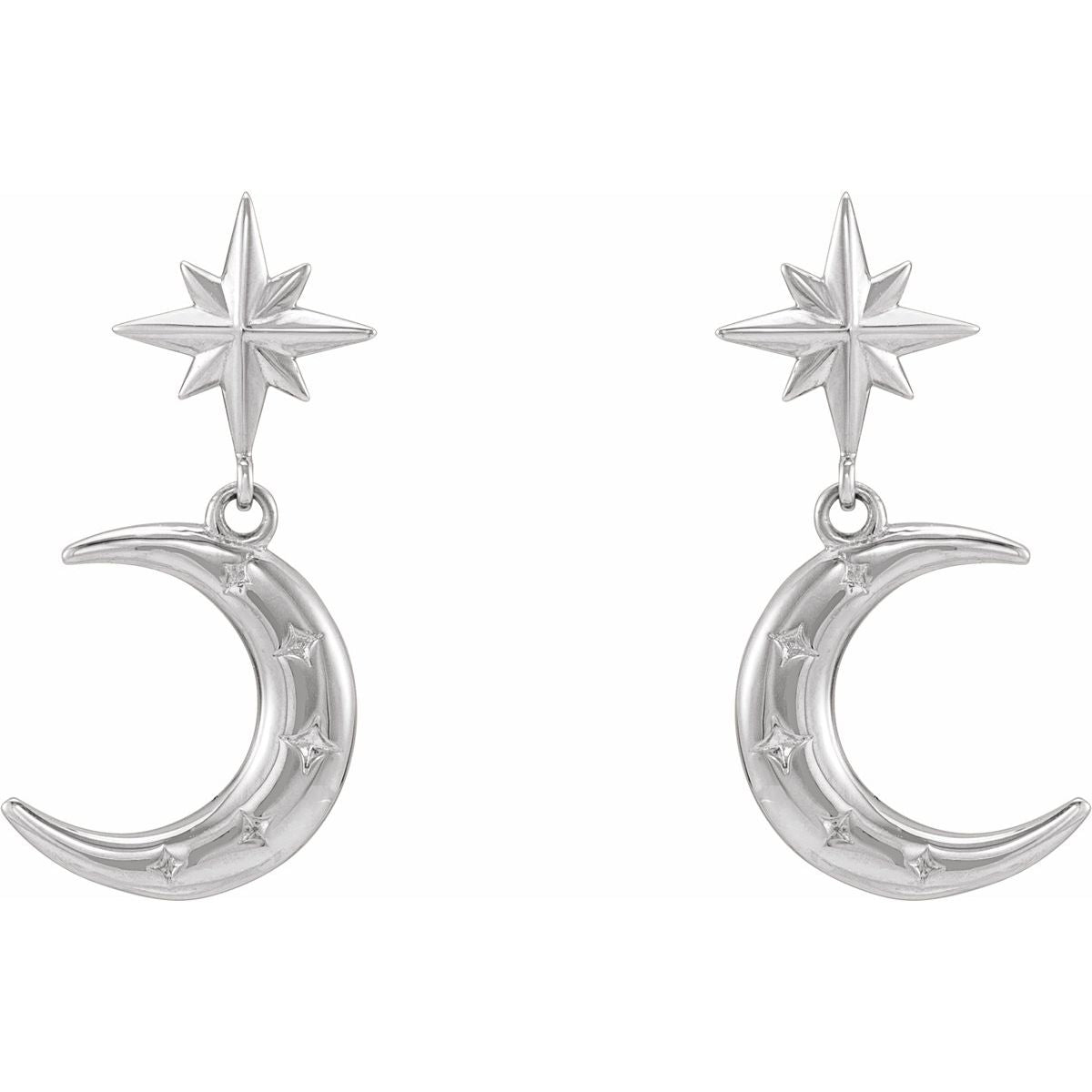 Sterling Silver Crescent Moon Earrings