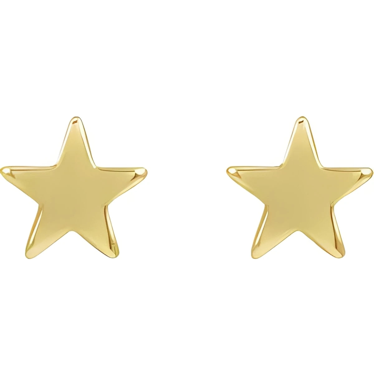 14K White Gold 4 mm Star Friction Post & Back Earrings