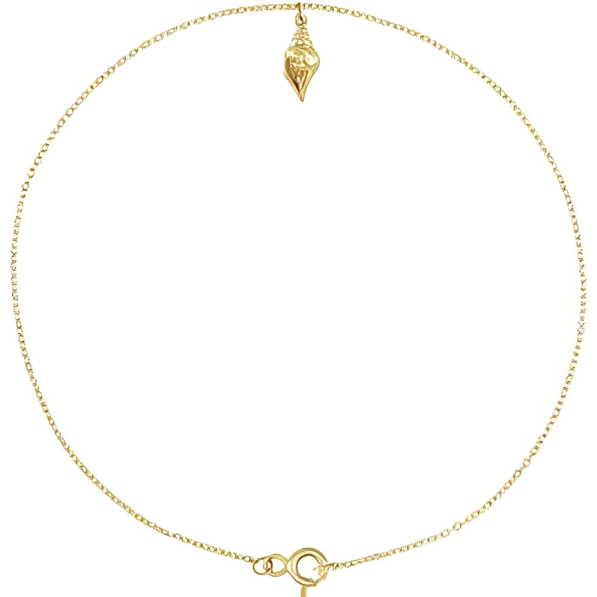 14K Yellow Gold Shell 9" Anklet
