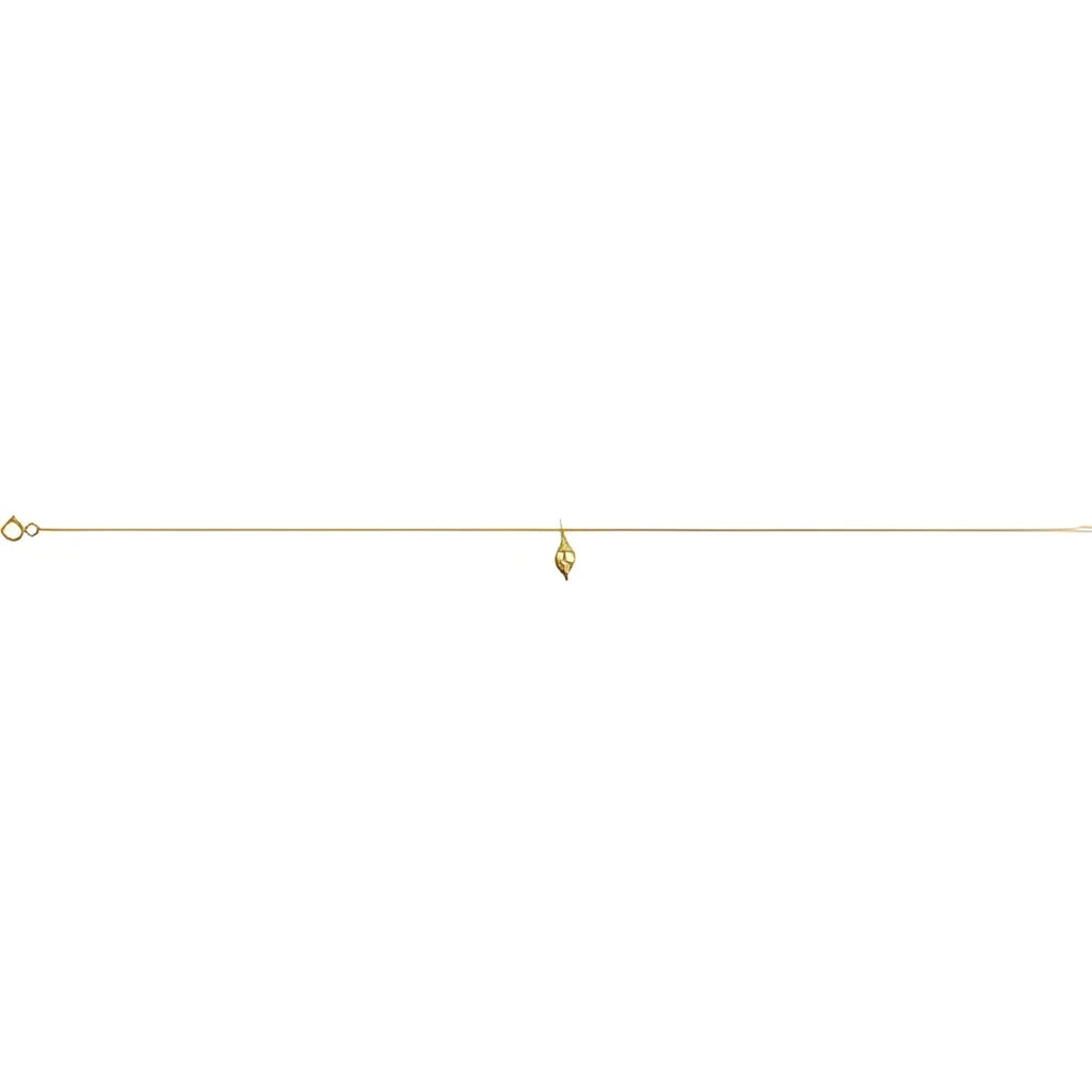 14K Yellow Gold Shell 9" Anklet