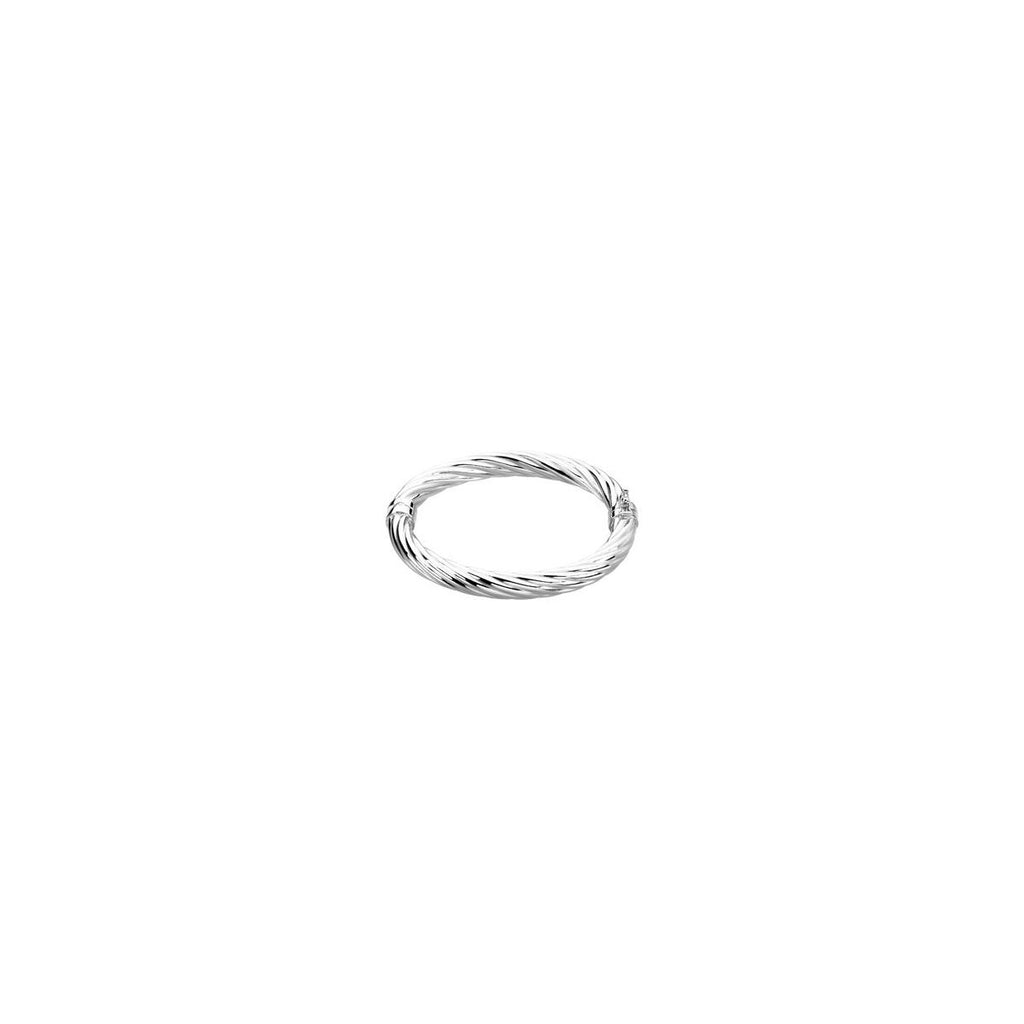 Sterling Silver 8 mm Hinged Bangle 7" Bracelet