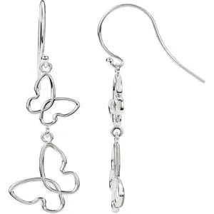 Sterling Silver Butterfly Earrings