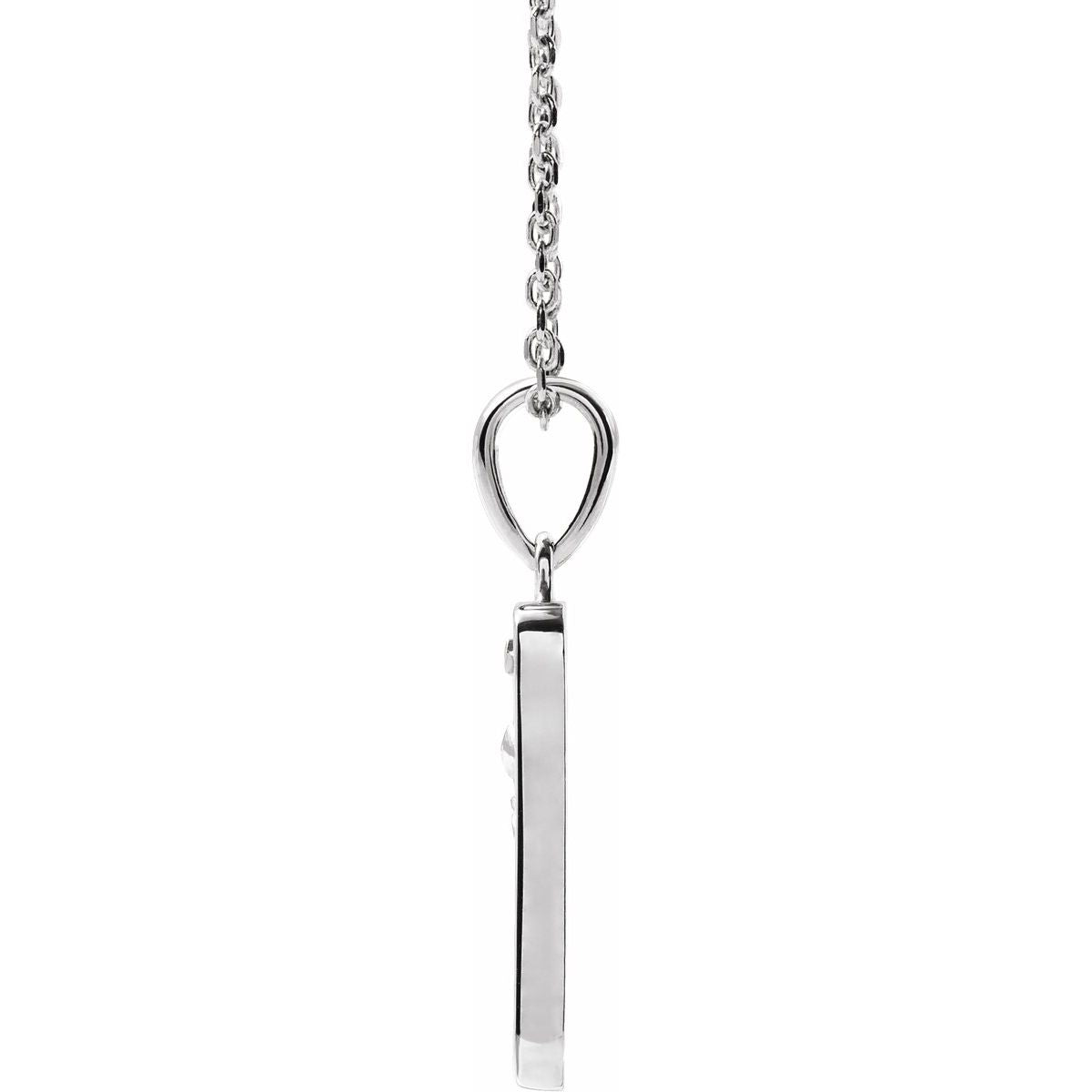 Sterling Silver Dagger & Rose 16-18" Necklace
