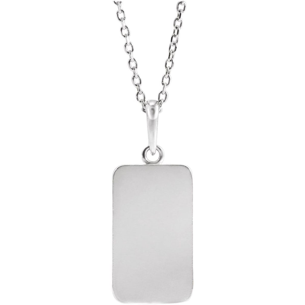 Sterling Silver Dagger & Rose 16-18" Necklace