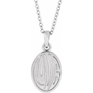 Sterling Silver Retro "Love" 16-18" Necklace