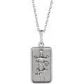 Sterling Silver Dagger & Rose 16-18" Necklace
