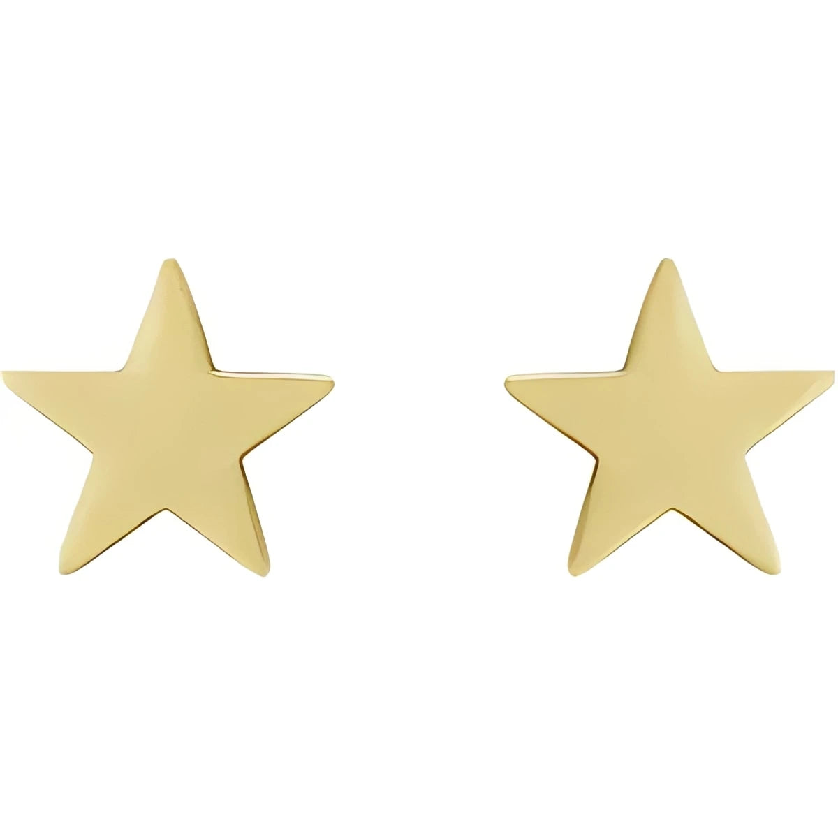 14K White Gold 4 mm Star Friction Post & Back Earrings