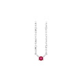 Sterling Silver Lab-Grown Ruby Bar 16" Necklace