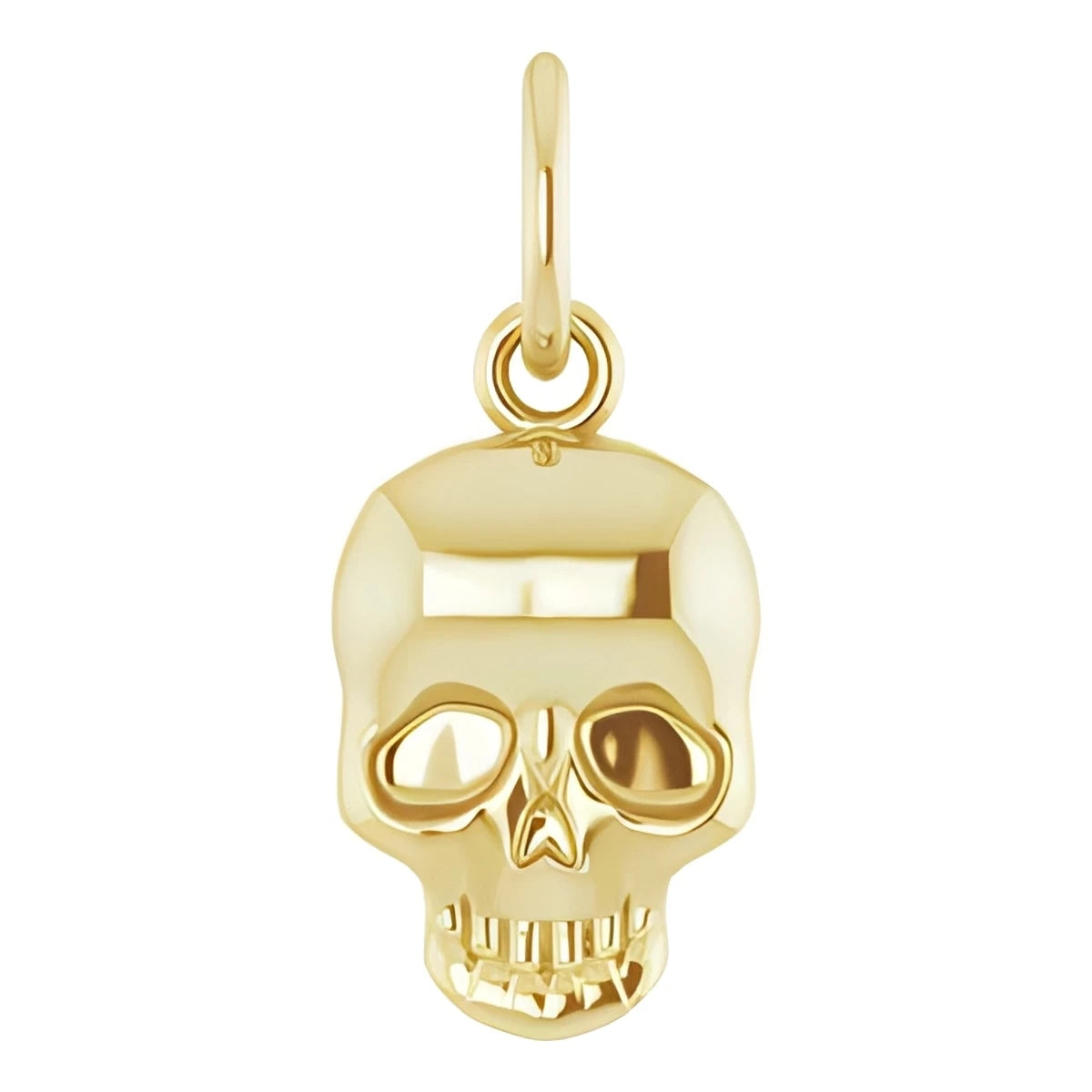 14K Yellow Gold Skull Pendant