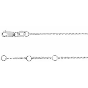 14K White Gold .04 CTW Natural Diamond Link 6 1/2-7 1/2" Bracelet