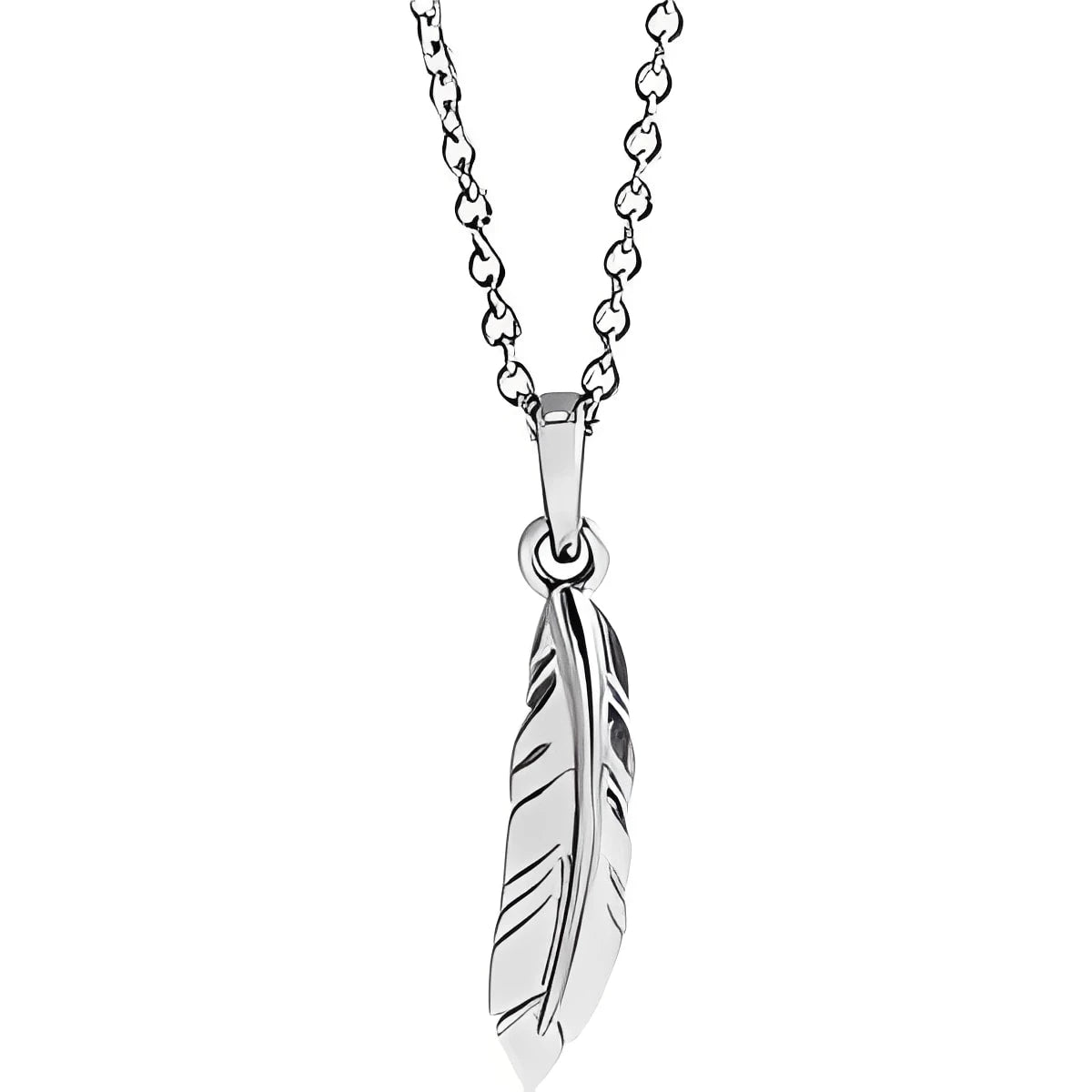 Sterling Silver Feather 16-18" Necklace