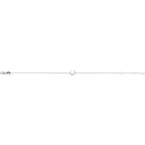 14K White Gold .04 CTW Natural Diamond Crescent Moon 6 1/2-7 1/2 Bracelet