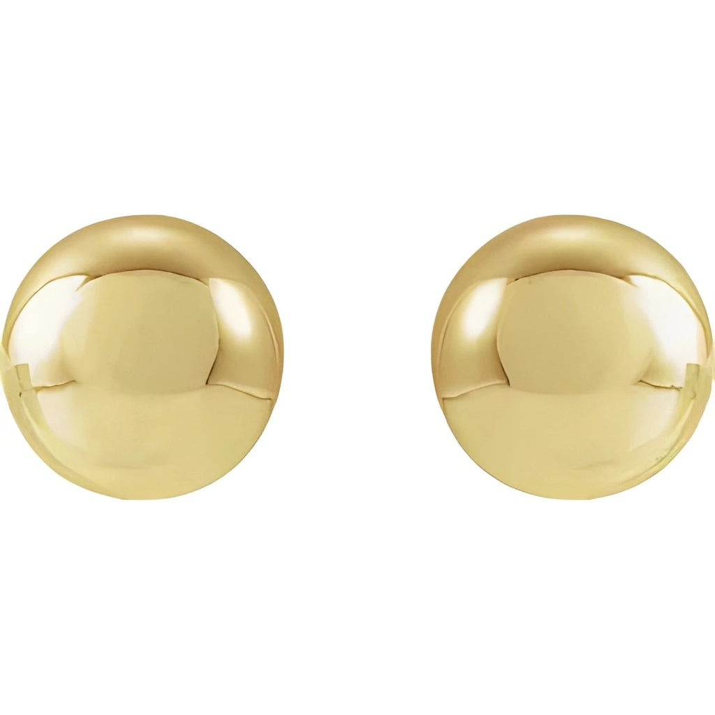 14K Yellow Gold 8 mm Ball Earrings