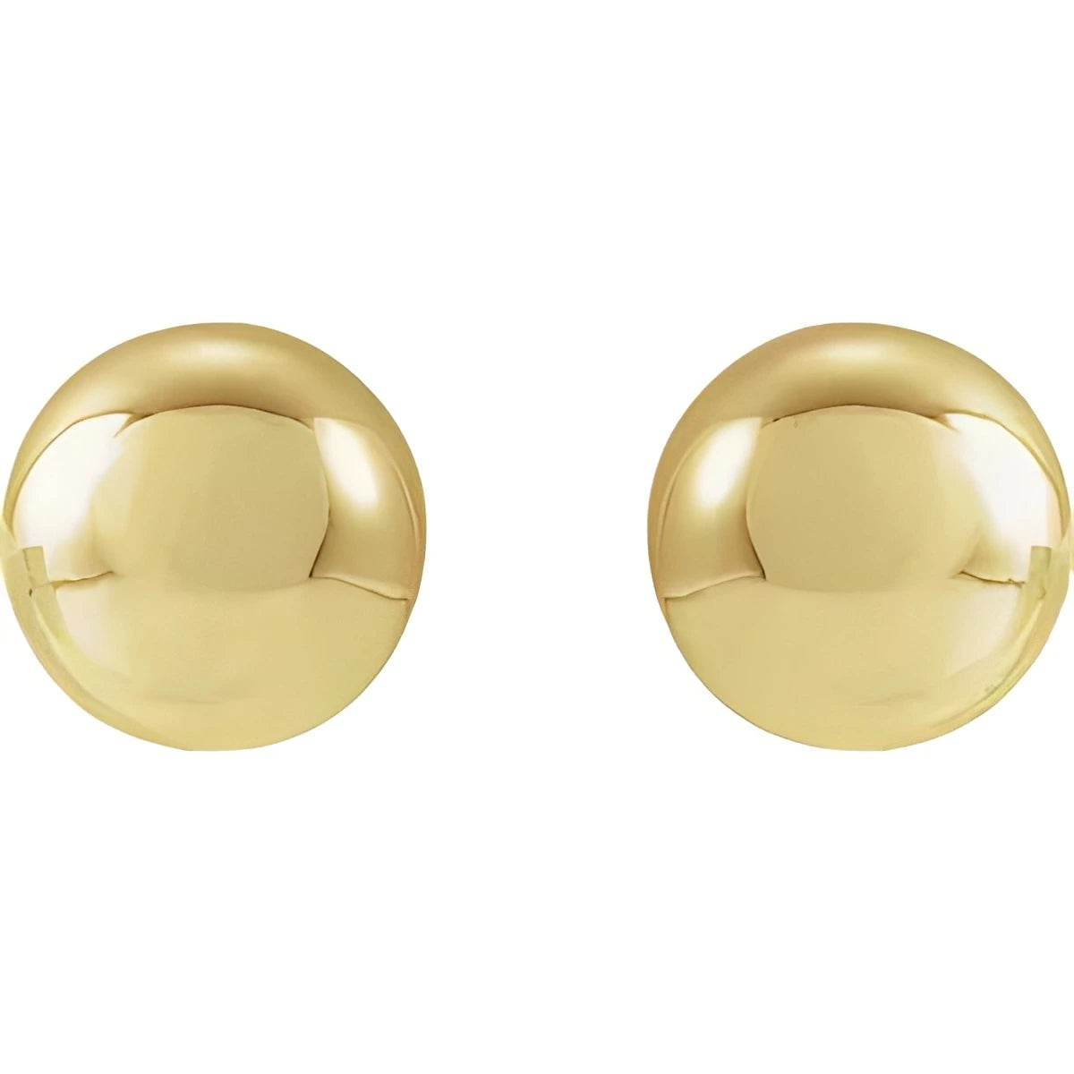 14K Yellow Gold 8 mm Ball Earrings