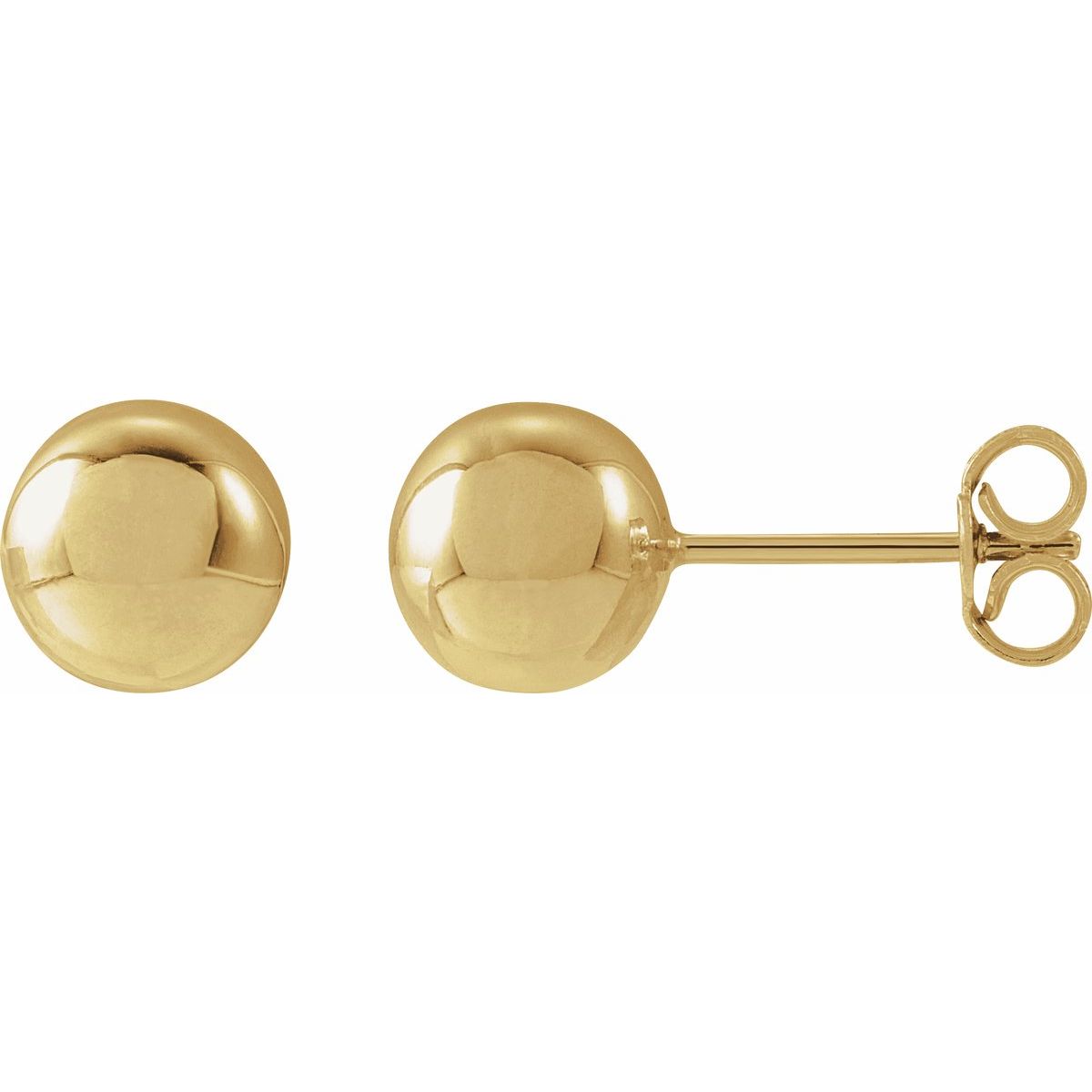 14K Yellow Gold 8 mm Ball Earrings