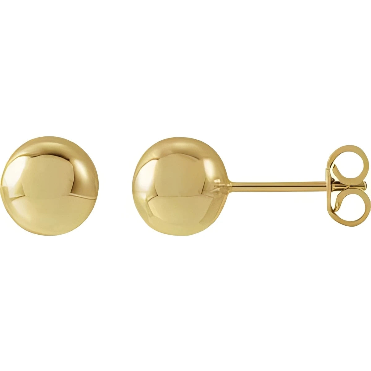 14K Yellow Gold 8 mm Ball Earrings