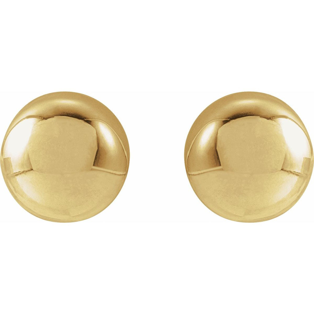 14K Yellow Gold 8 mm Ball Earrings
