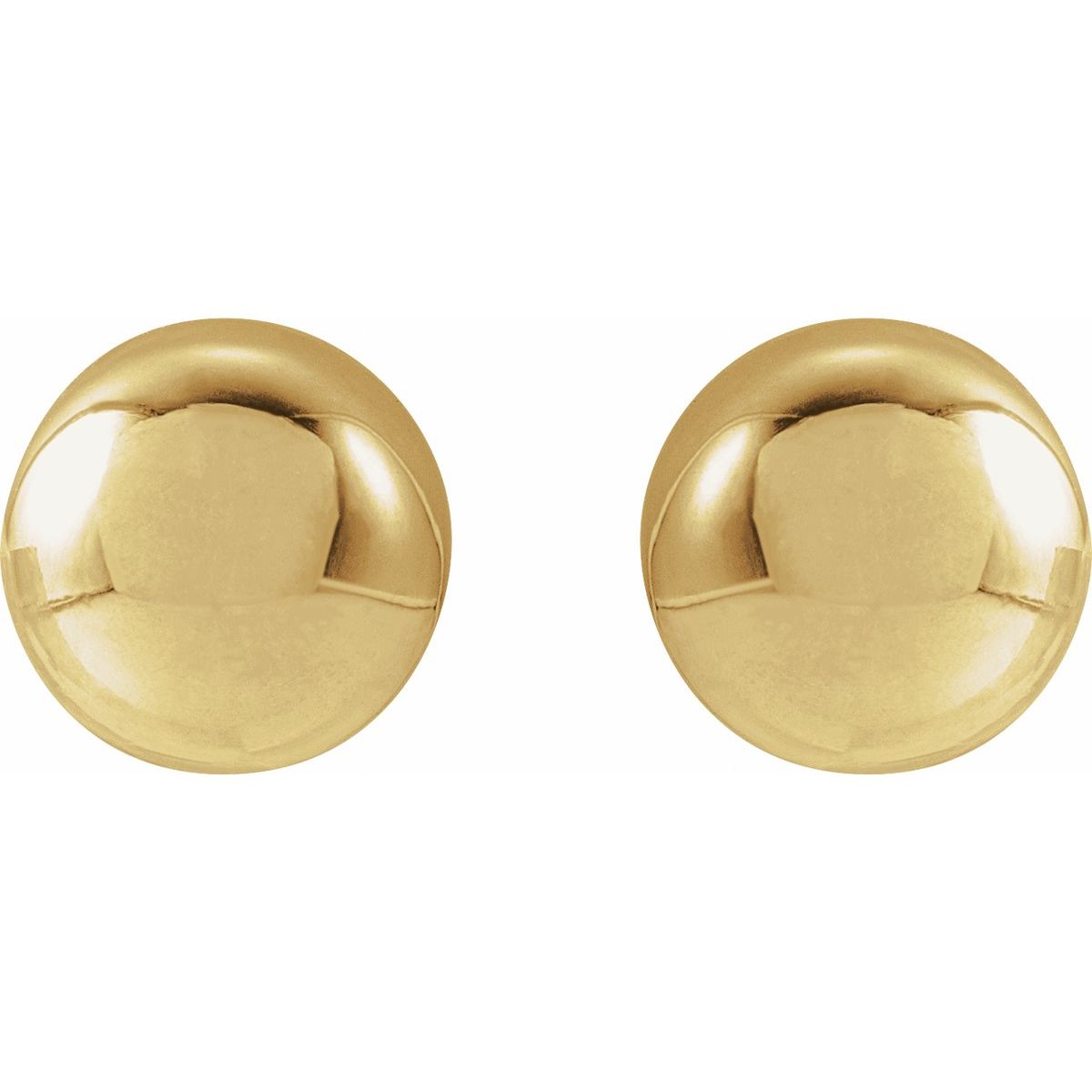 14K Yellow Gold 8 mm Ball Earrings