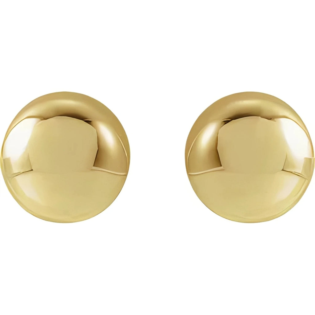 14K Yellow Gold 8 mm Ball Earrings
