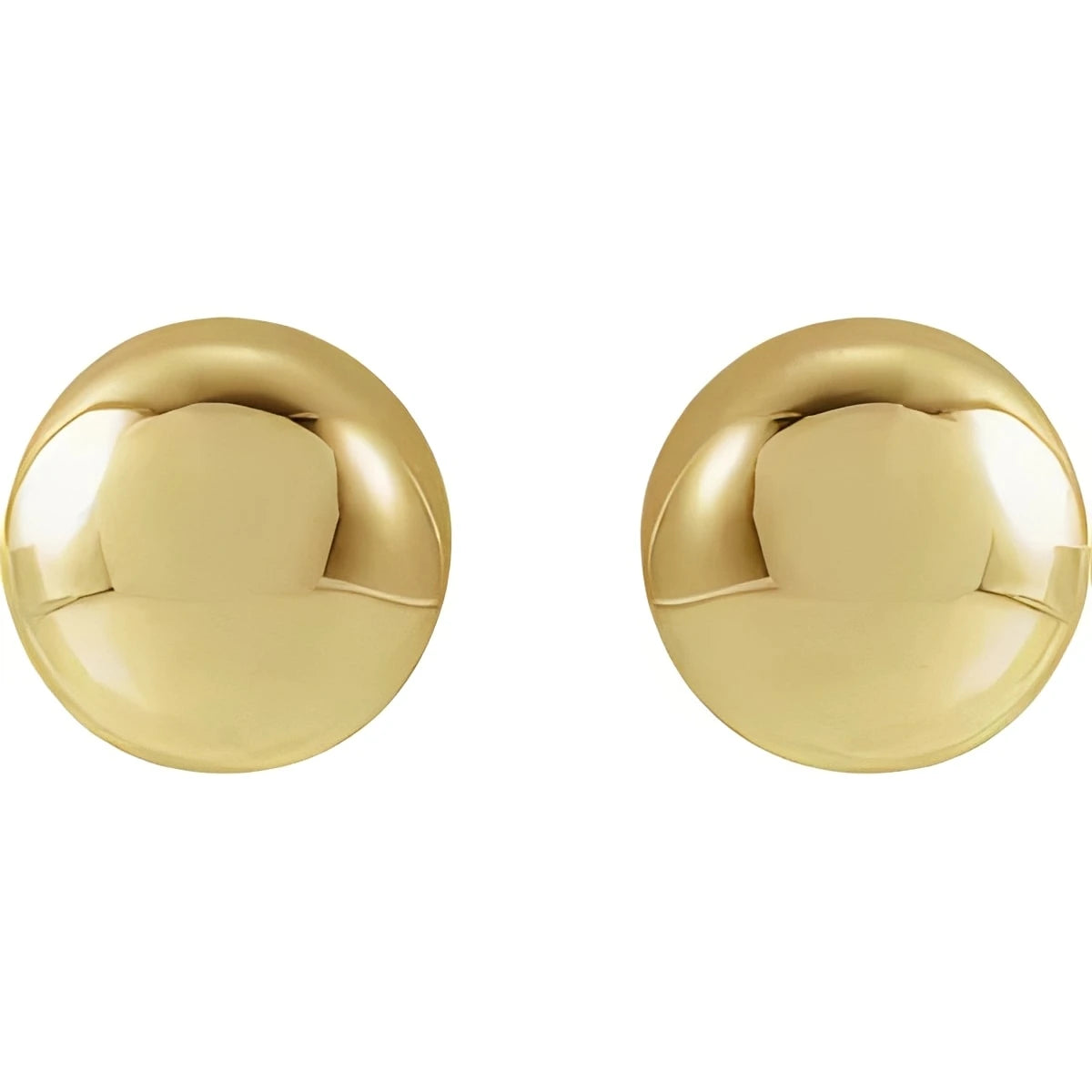 14K Yellow Gold 8 mm Ball Earrings