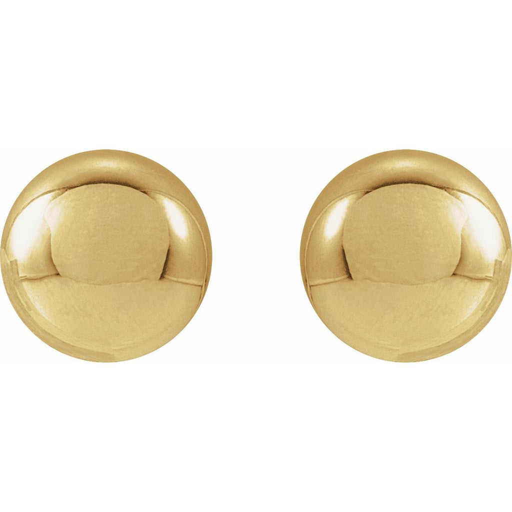 14K Yellow Gold 8 mm Ball Earrings