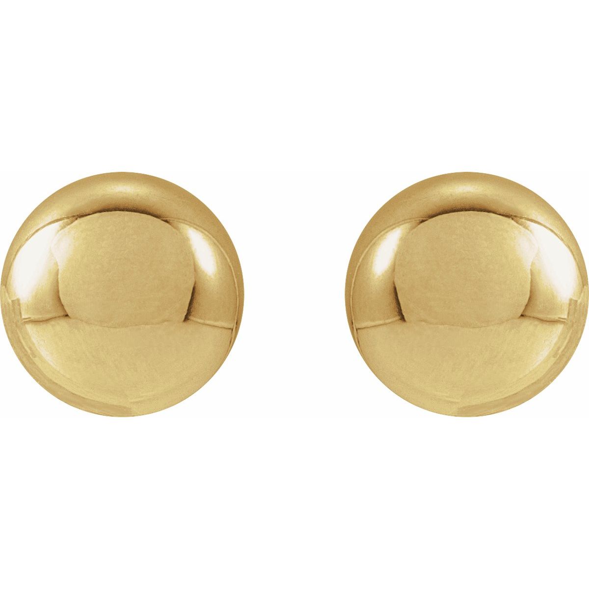 14K Yellow Gold 8 mm Ball Earrings