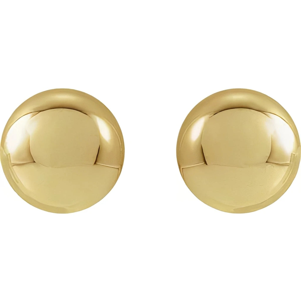 14K Yellow Gold 8 mm Ball Earrings