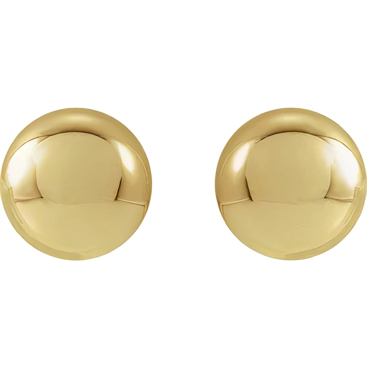 14K Yellow Gold 8 mm Ball Earrings