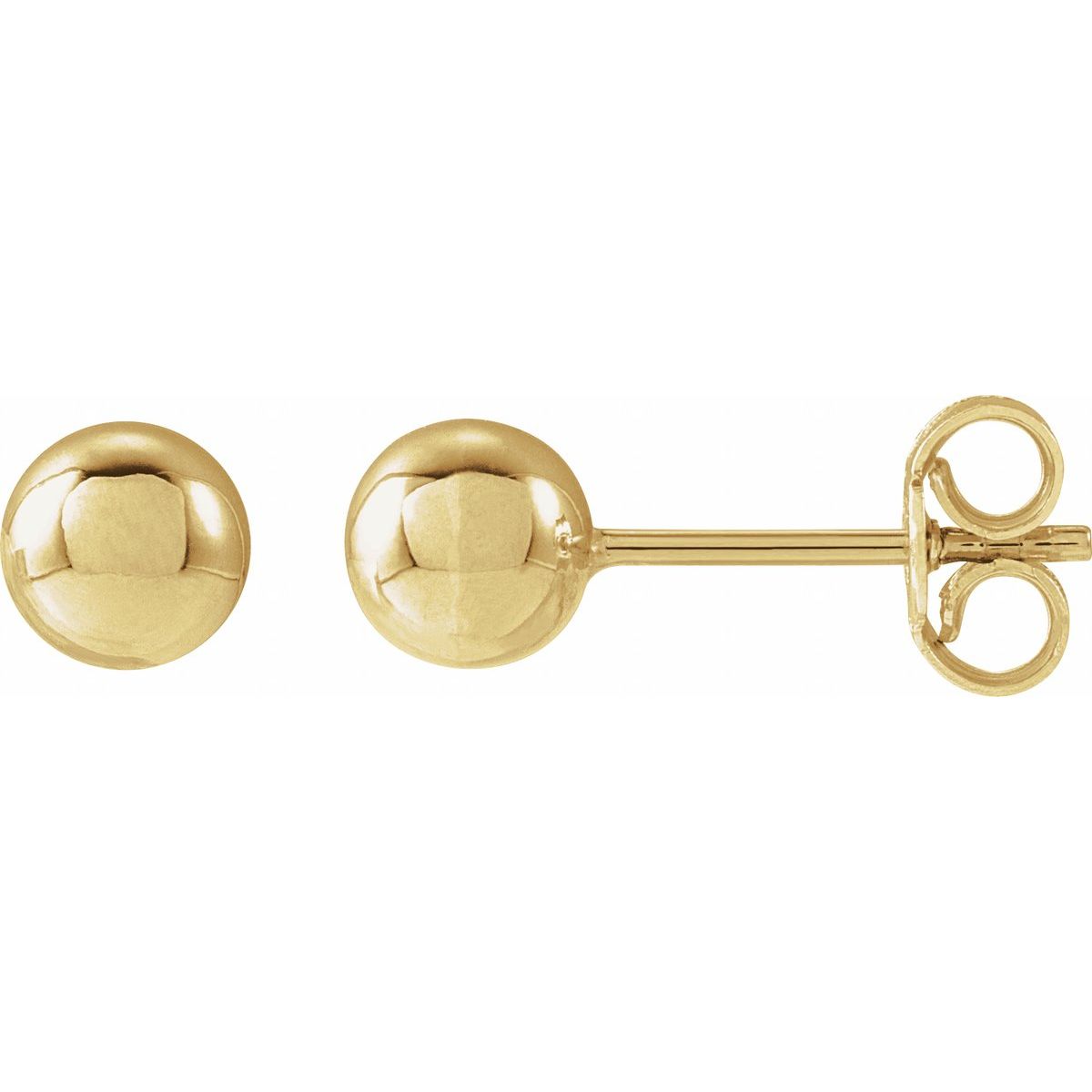 14K Yellow Gold 8 mm Ball Earrings