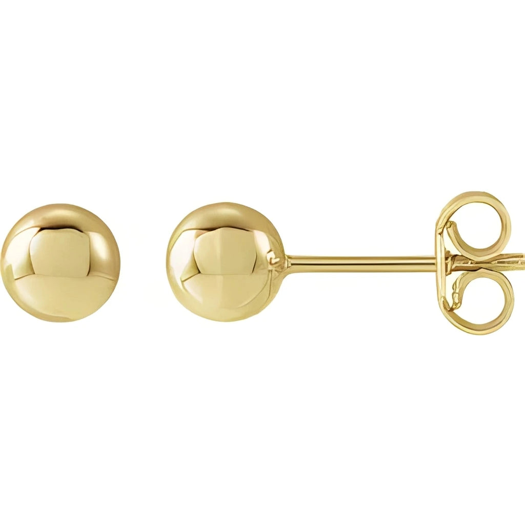 14K Yellow Gold 8 mm Ball Earrings
