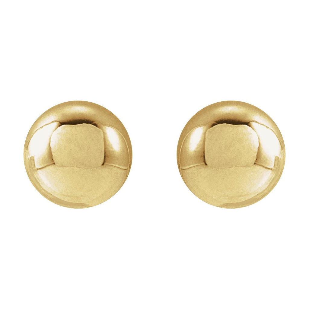 14K Yellow Gold 8 mm Ball Earrings