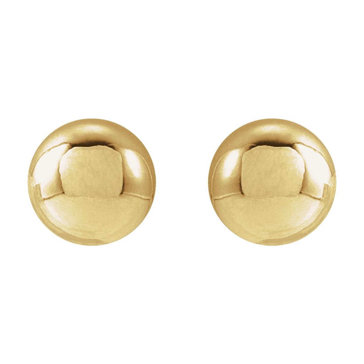 14K Yellow Gold 8 mm Ball Earrings