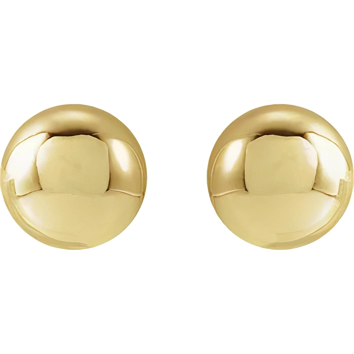 14K Yellow Gold 8 mm Ball Earrings