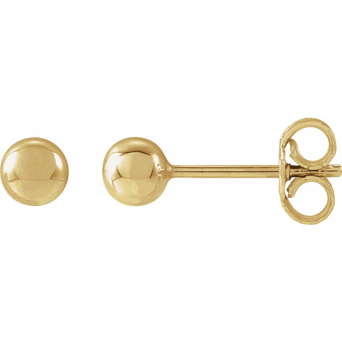 14K Yellow Gold 8 mm Ball Earrings