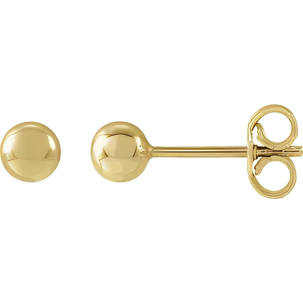 14K Yellow Gold 8 mm Ball Earrings