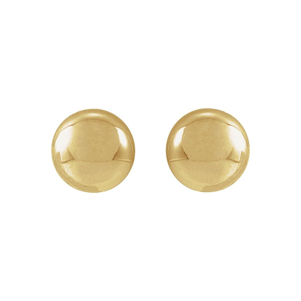 14K Yellow Gold 8 mm Ball Earrings