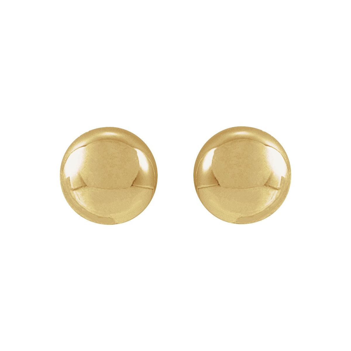 14K Yellow Gold 8 mm Ball Earrings