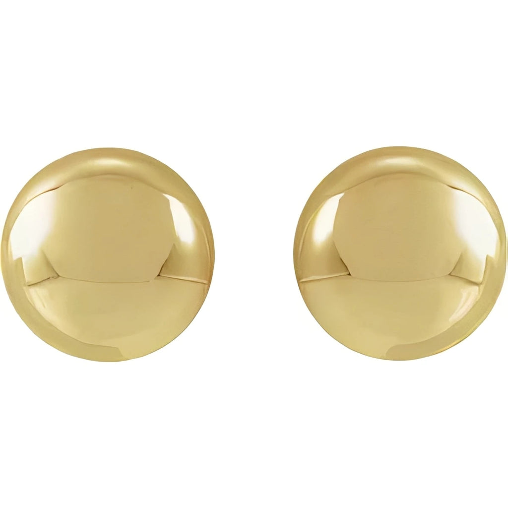 14K Yellow Gold 8 mm Ball Earrings