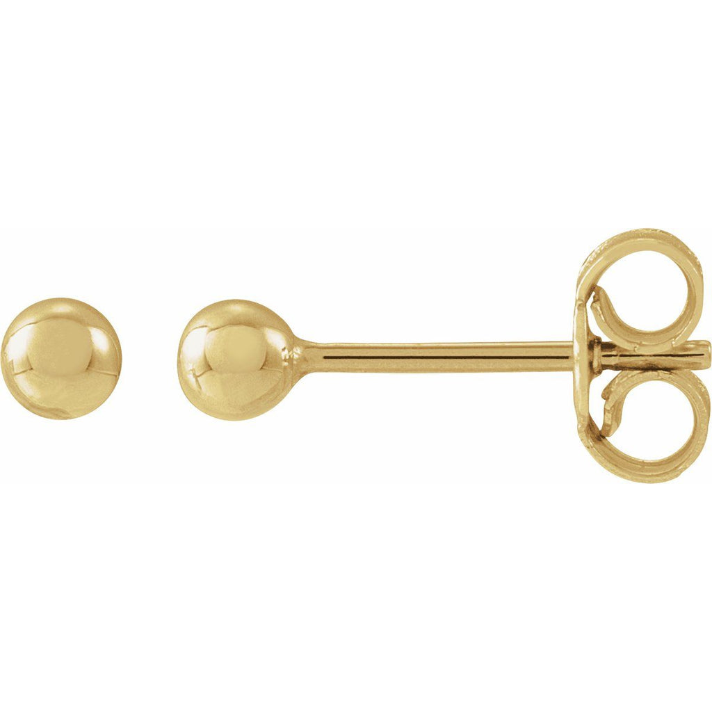 14K Yellow Gold 8 mm Ball Earrings